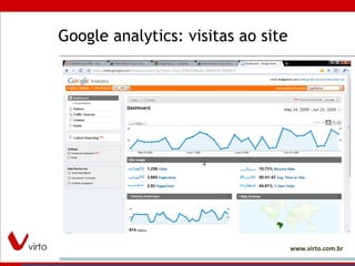 Google analytics: visitas ao site 