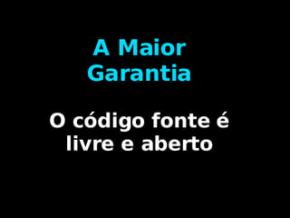 Palestra Software Livre - Contexto e Oportunidades