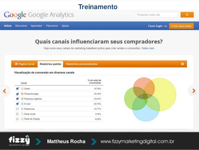 GOOGLE ANALYTICS
Mattheus Rocha
Treinamento
 
