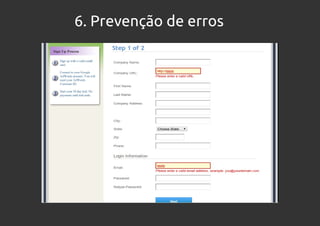 6. Prevenção de erros
 