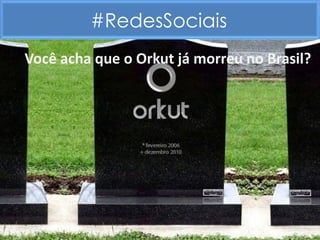 #RedesSociais
Você acha que o Orkut já morreu no Brasil?
 