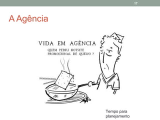 17

A Agência

Tempo para
planejamento

 