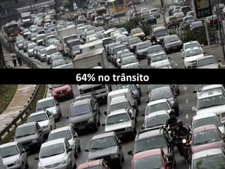 64% no trânsito
 
