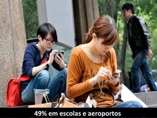 49% em escolas e aeroportos
 