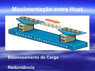Movimentação entre Host Balanceamento de Carga  Redundância  
