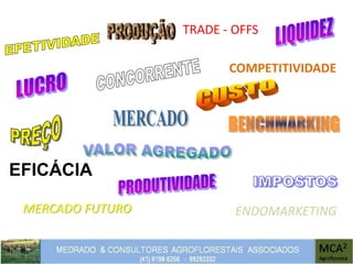 EFICÁCIA
ENDOMARKETINGMERCADO FUTURO
TRADE - OFFS
COMPETITIVIDADE
 