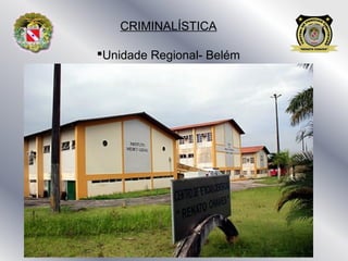 CRIMINALÍSTICA
Unidade Regional- Belém
 