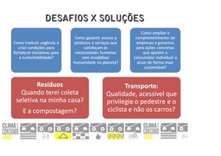 DESAFIOS X SOLUÇÕES
 