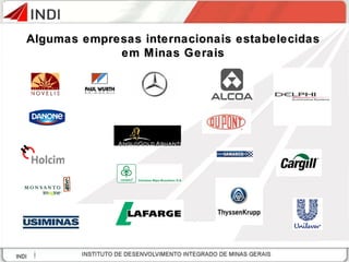 Algumas empresas internacionais estabelecidas em Minas Gerais 