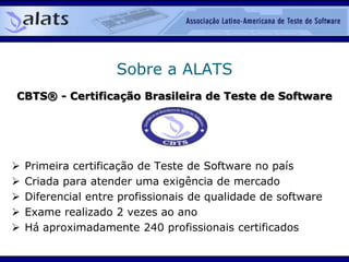 Palestra ALATS SP - FIAP  Teste de Software