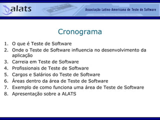 Palestra ALATS SP - FIAP  Teste de Software