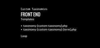 Custom Post Types, Custom Taxonomies e Meta boxes
