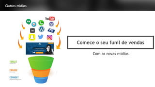 Outras mídias
Comece o seu funil de vendas
Com as novas mídias
 