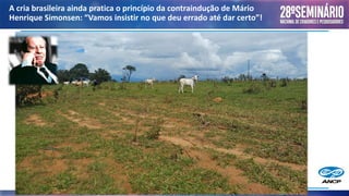 A cria brasileira ainda pratica o princípio da contraindução de Mário
Henrique Simonsen: “Vamos insistir no que deu errado até dar certo”!
 