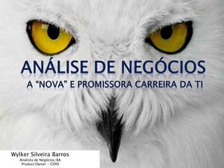 Wylker Silveira Barros
   Analista de Negócios/BA
    Product Owner - CSPO
 