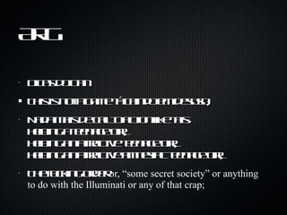 ARG Dicas do Dan This is not a game tá caindo em desuso; Nada mais de call to action like this: helping a teenage girl; helping an attractive teenage girl; helping an attractive amnesiac teenage girl; The fucking order  or, “some secret society” or anything to do with the Illuminati or any of that crap; 
