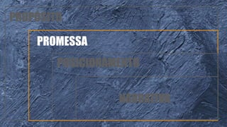PROPÓSITO
PROMESSA
POSICIONAMENTO
NARRATIVA
 
