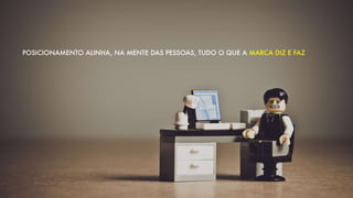 POSICIONAMENTO ALINHA, NA MENTE DAS PESSOAS, TUDO O QUE A MARCA DIZ E FAZ
 