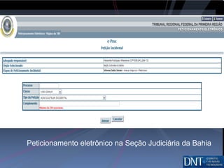 Peticionamento eletrônico na Seção Judiciária da Bahia 