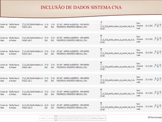 DADOS ANEXADOS NO SITE
INCLUSÃO DE DADOS SISTEMA CNA
 
