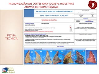 FICHA
TÉCNICA
PADRONIZAÇÃO DOS CORTES PARA TODAS AS INDUSTRIAS
ATRAVÉS DE FICHAS TÉCNICAS
 