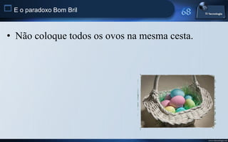  E o paradoxo Bom Bril


 • Não coloque todos os ovos na mesma cesta.




                                               www.titecnologia.net
 