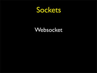 Sockets

Websocket
 