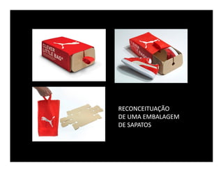 RECONCEITUAÇÃO
DE UMA EMBALAGEM
DE SAPATOS
RECONCEITUAÇÃO
DE UMA EMBALAGEM
DE SAPATOS
 