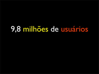 9,8 milhões de usuários
 