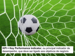 DEFINIÇÃO DE
KPIs
COLETA DE
DADOS
ANÁLISE DE
RESULTADOS
APRESENTAÇÃO,
DECISÃO E
AÇÃO
1 2 3 4
O que preciso saber? Aonde quero chegar?
Quais são os dados disponíveis? Como usar?
O que esses dados revelam?
Como compartilhar e o que fazer?
 