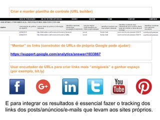 Instaladas as ferramentas, não esqueça de realizar vários
testes para verificar se os dados que estão sendo coletados
são confiáveis.
 