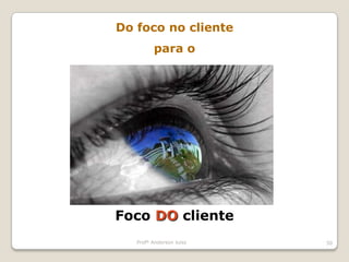 Profº Anderson luiss35CONCEITOS - MARK-PLANEFETIVIDADE OPERACIONALSignifica executar as atividades com desempenho superior ao dos concorrentes .ObjetivoMeta VisãoO que a empresa FazParceriasIniciativasProdutosProjetosInvestimentosPOSICIONAMENTO ESTRATÉGICOsignifica desempenhar diferentes atividades. ou as mesmas atividades de forma diferente.O processo de concepção de estratégias começa com a seguinte pergunta : Como vamos atingir os nossos objetivos , diferenciando a nossa empresa dos nossos concorrentes , fazendo com que o mercado escolha nosso atendimento e não o atendimento da concorrência?