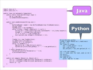Python
Java
 