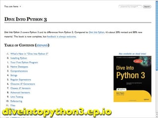 diveintopython3.ep.io
 