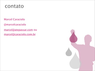 Marcel Caraciolo
@marcelcaraciolo
marcel@atepassar.com ou
marcel@caraciolo.com.br
contato
 