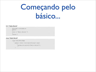 Começando pelo
básico...
 