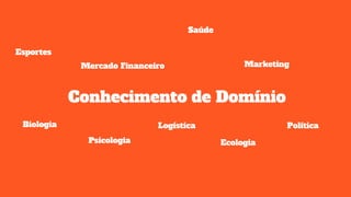 Visualização de Dados
Conhecimento de Domínio
Mercado Financeiro
Saúde
Ecologia
Marketing
Logística
Psicologia
PolíticaBiologia
Esportes
 