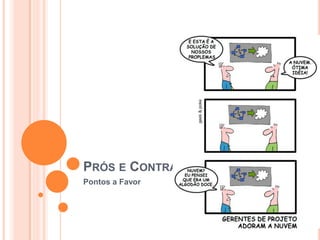 PRÓS E CONTRAS
Pontos a Favor
 