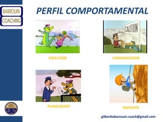 gilberttobarrouin.coach@gmail.com
PERFIL COMPORTAMENTAL
EXECUTOR COMUNICADOR
PLANEJADOR ANALISTA
 