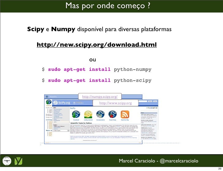 Computação Científica com Python, Numpy e Scipy