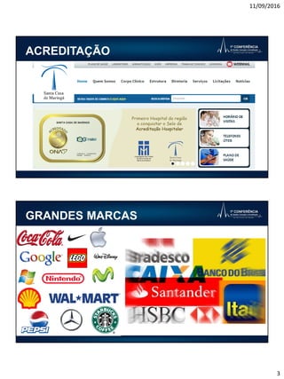 11/09/2016
3
ACREDITAÇÃO
GRANDES MARCAS
 