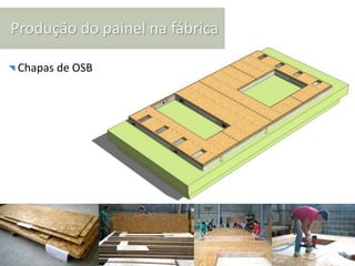Produção do painel na fábrica

◥ Chapas de OSB
 