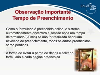 Preenchimento de formulários online