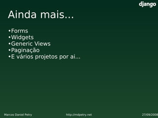 Criando websites a jato com Django