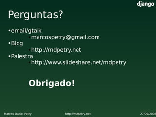 Criando websites a jato com Django