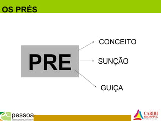 OS PRÉS
PRE
CONCEITO
SUNÇÃO
GUIÇA
 