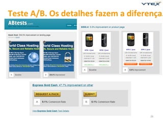 Teste A/B. Os detalhes fazem a diferença.




                                     29
 
