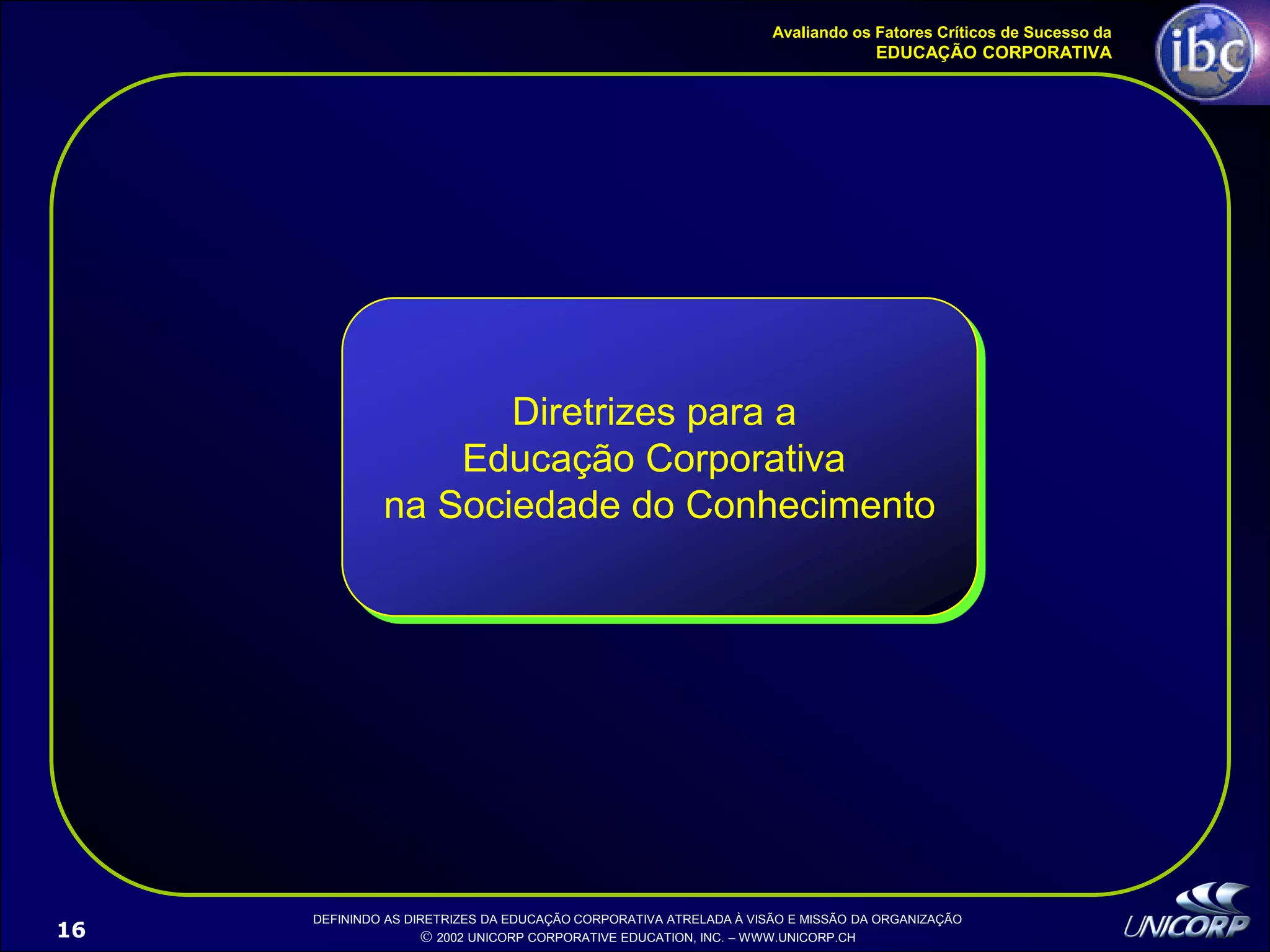 Palestra EducaçãO Corporativa Ibc 1