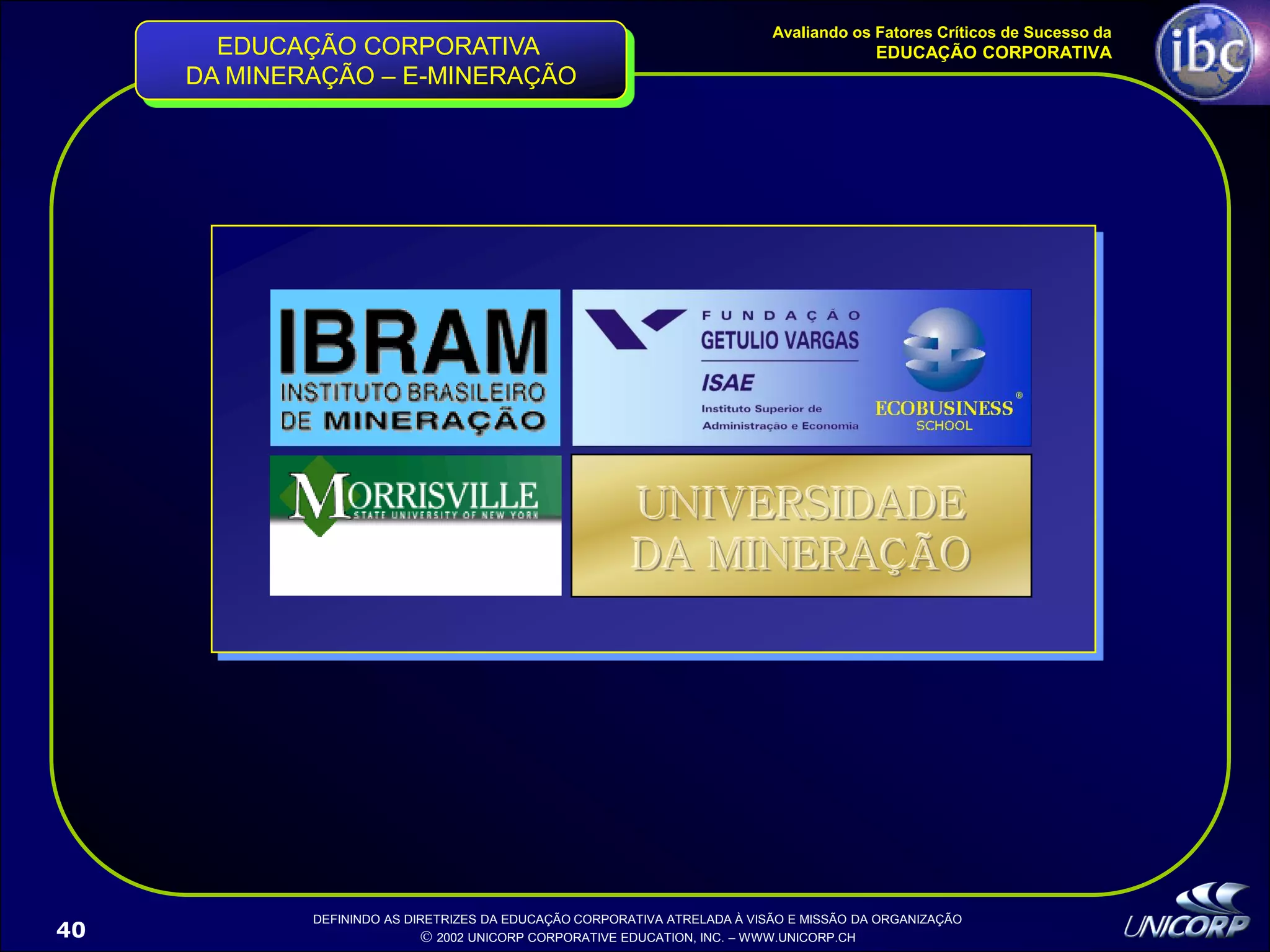 Palestra EducaçãO Corporativa Ibc 1