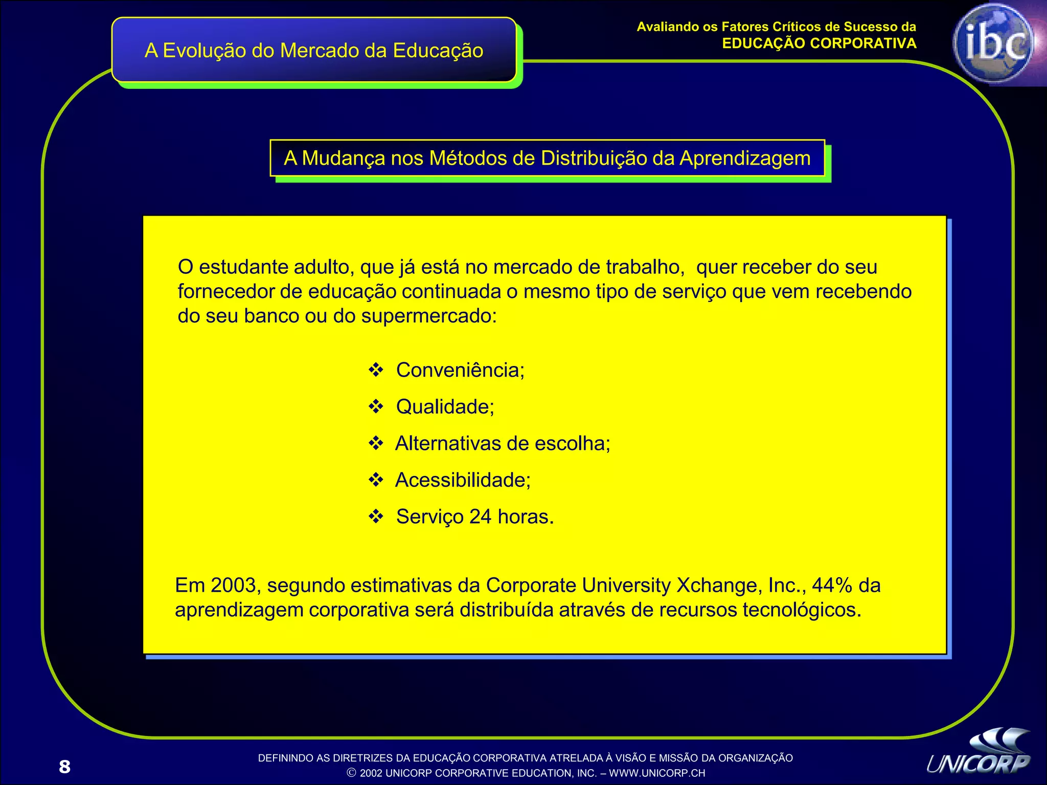 Palestra EducaçãO Corporativa Ibc 1